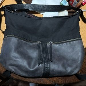 GUC Rough and Tumble double zip hobo grey and black medium bag